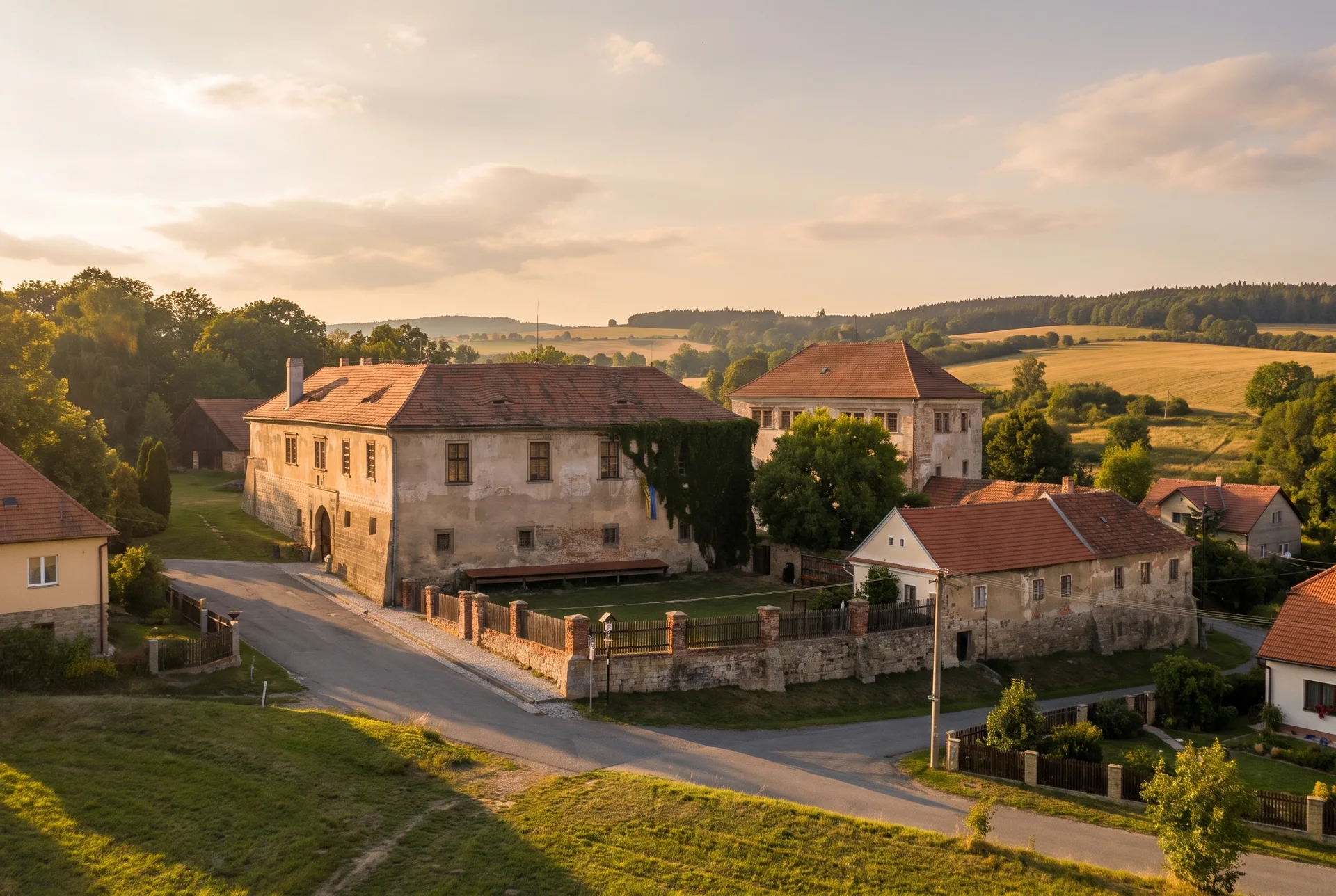 Renesanční hrad a zámek Staré Hrady s předzámčím
